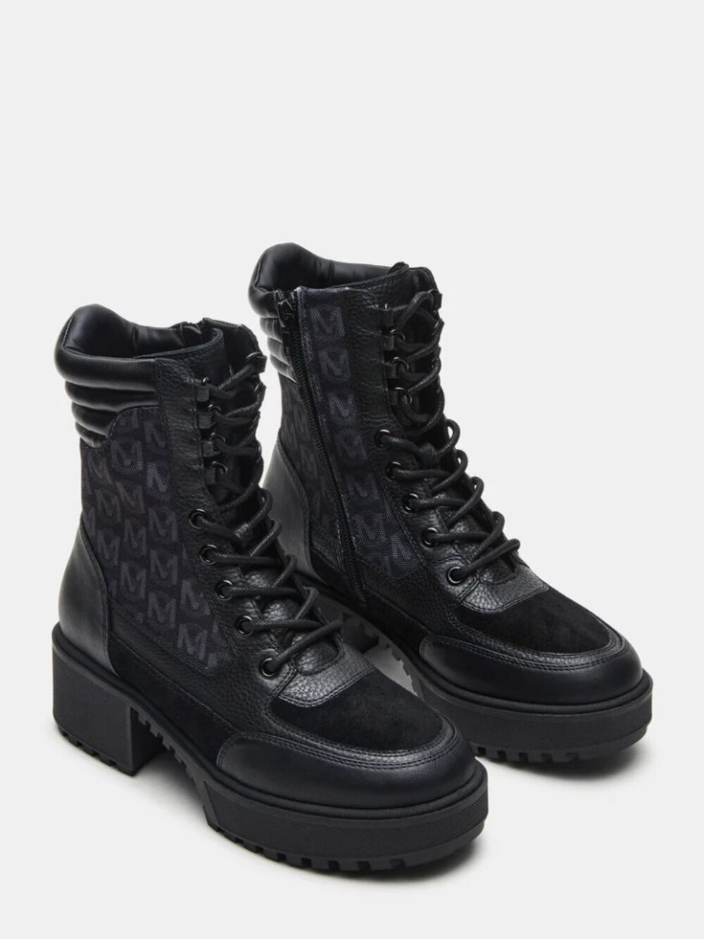 Steve Madden Hiker Boot - Color: Black Multi - Size: 8.5 - Picture 1 of 11